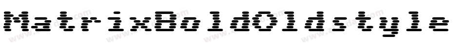 MatrixBoldOldstyle Bold字体转换
